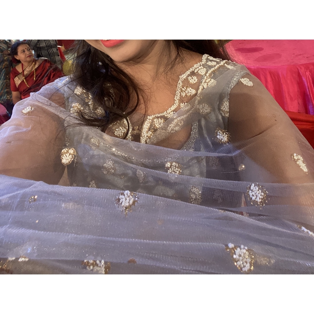 Grey lehnga - Picture 3 of 6